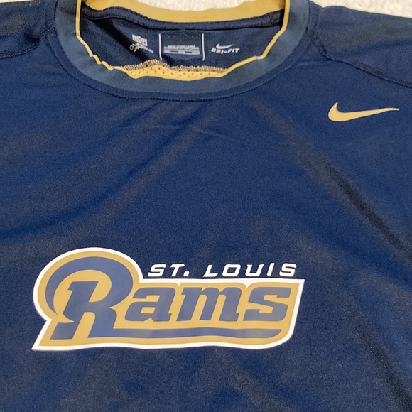 NWOT Nike NFL Dri-Fit St. Louis Rams navy lightweight shirt Size 3XL - Picture 2 of 7
